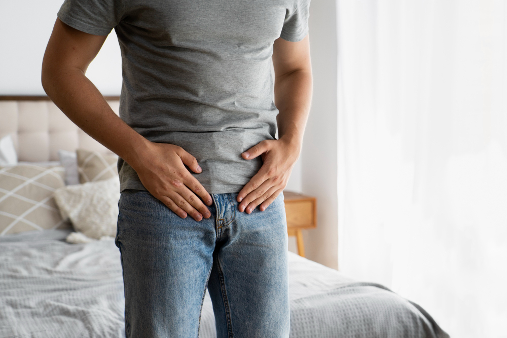 A man is bother because of Symptoms Of Anal Fistula