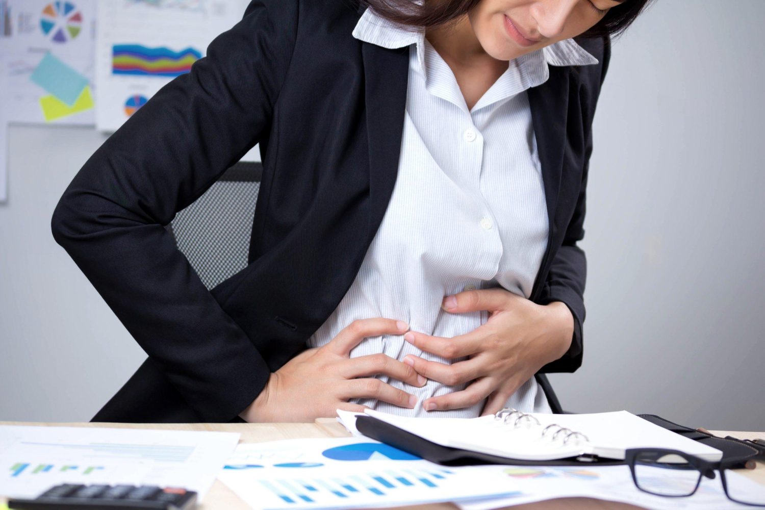 girl is pain from IBS