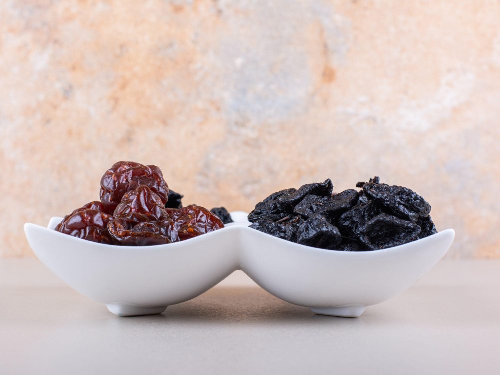 dried, tasty plums